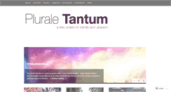 Desktop Screenshot of pluraletantum.com